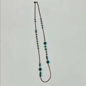 Banana Republic Factory Green and Gold Tone Necklace